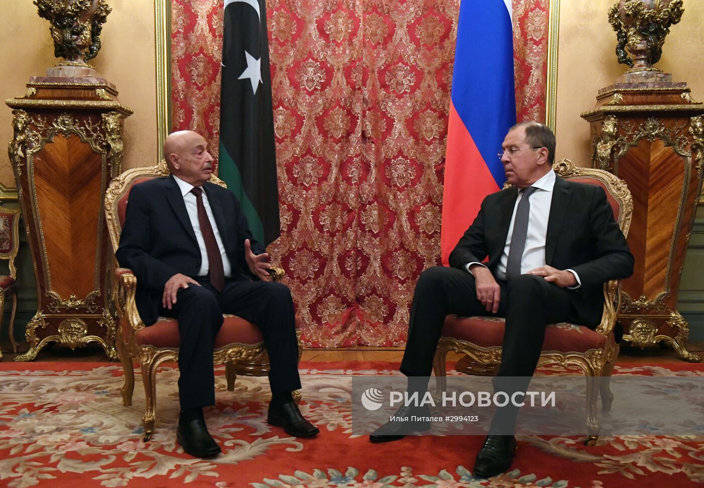 Встреча министра иностранных дел РФ С.В. Лаврова с председателем парламента Ливии А. Салехом
