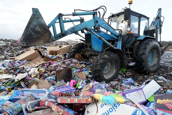 Уничтожение контрафактных игрушек в Калининградской области