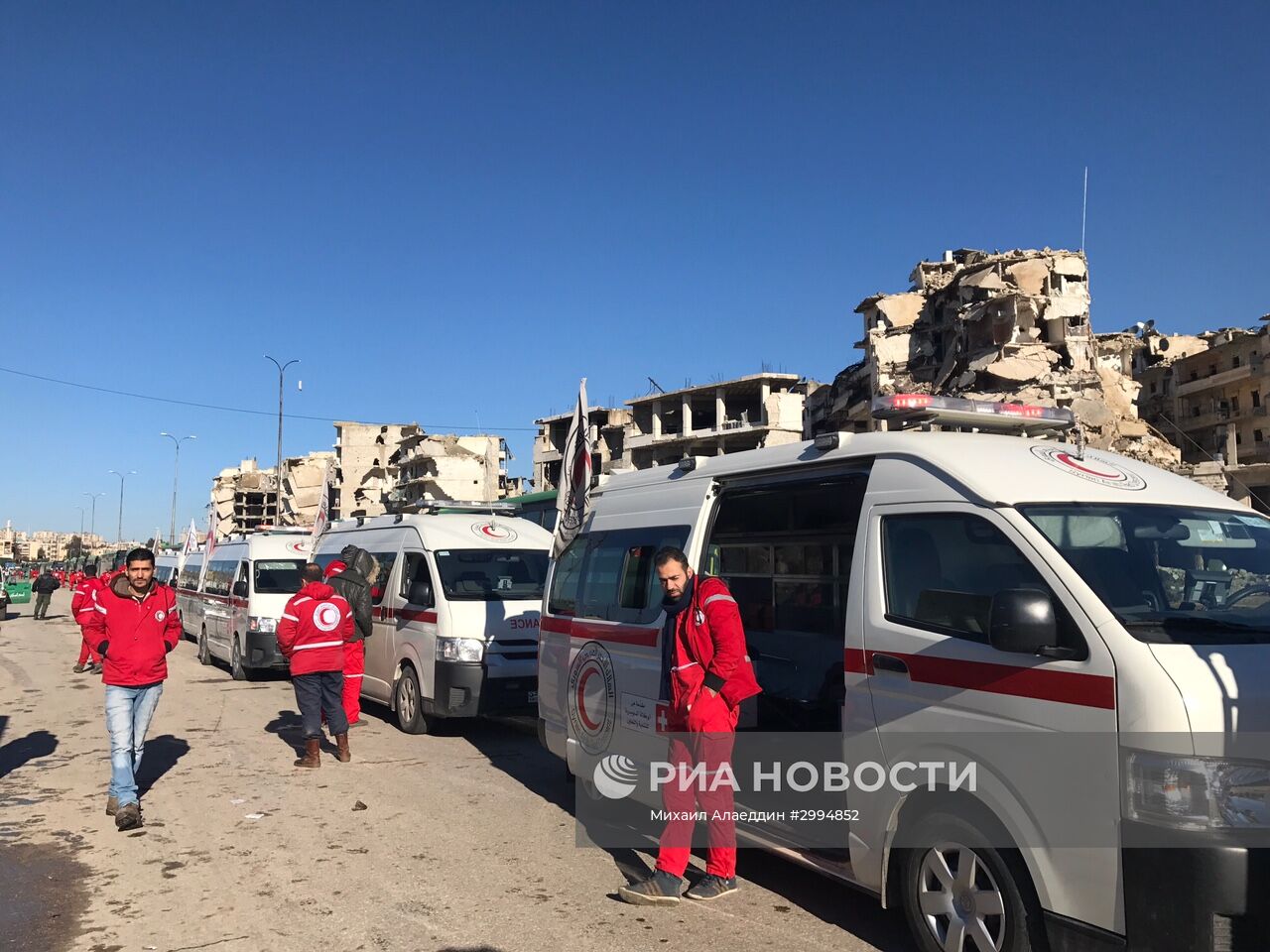 Вывод боевиков и членов их семей из восточного Алеппо