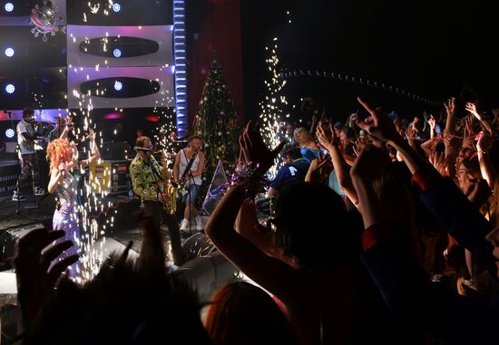 Съемки новогодней программы на Первом канале