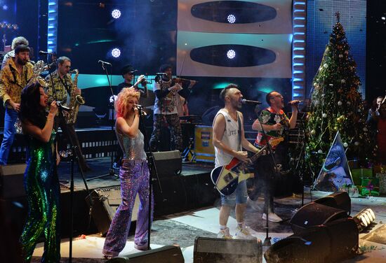 Съемки новогодней программы на Первом канале