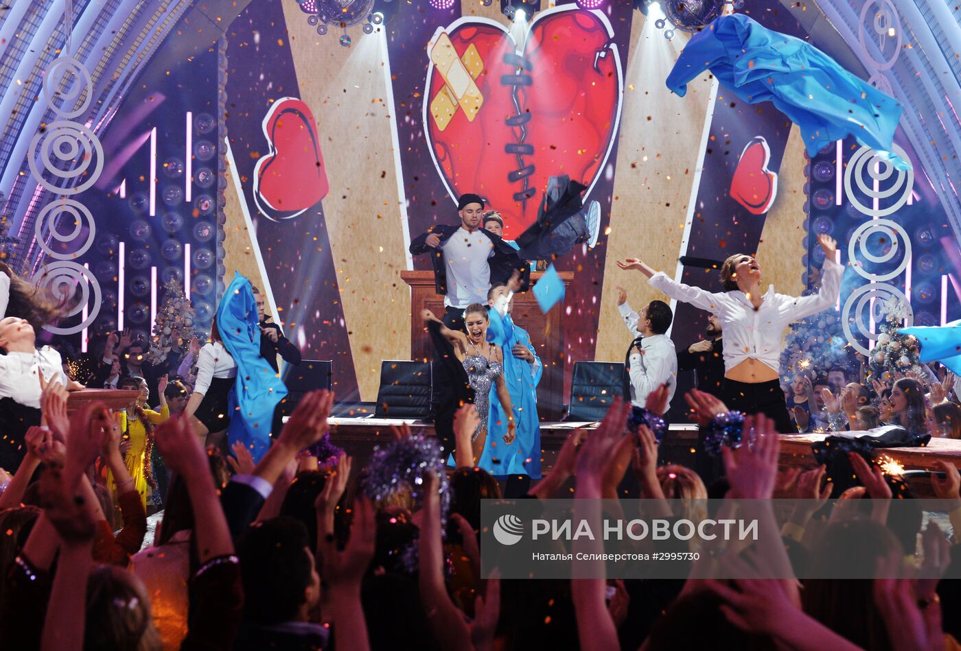 Съемки новогодней программы на Первом канале