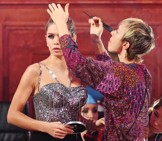 Съемки новогодней программы на Первом канале