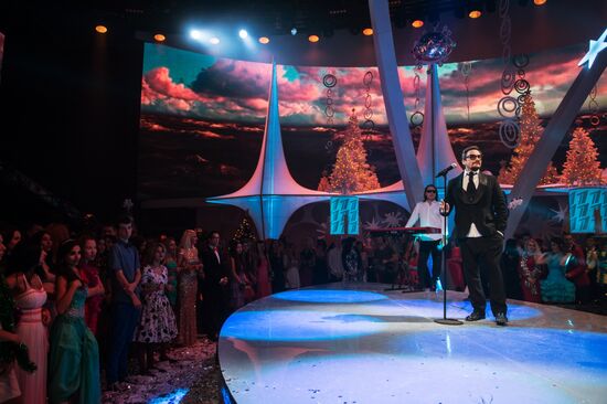 Съемки новогодней программы на Первом канале