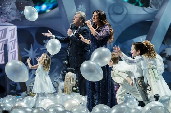 Съемки новогодней программы на Первом канале