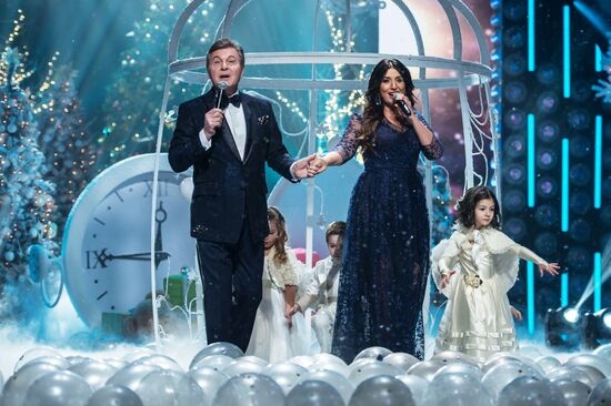 Съемки новогодней программы на Первом канале