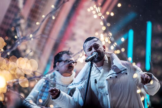 Съемки новогодней программы на Первом канале