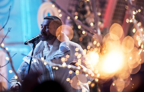 Съемки новогодней программы на Первом канале