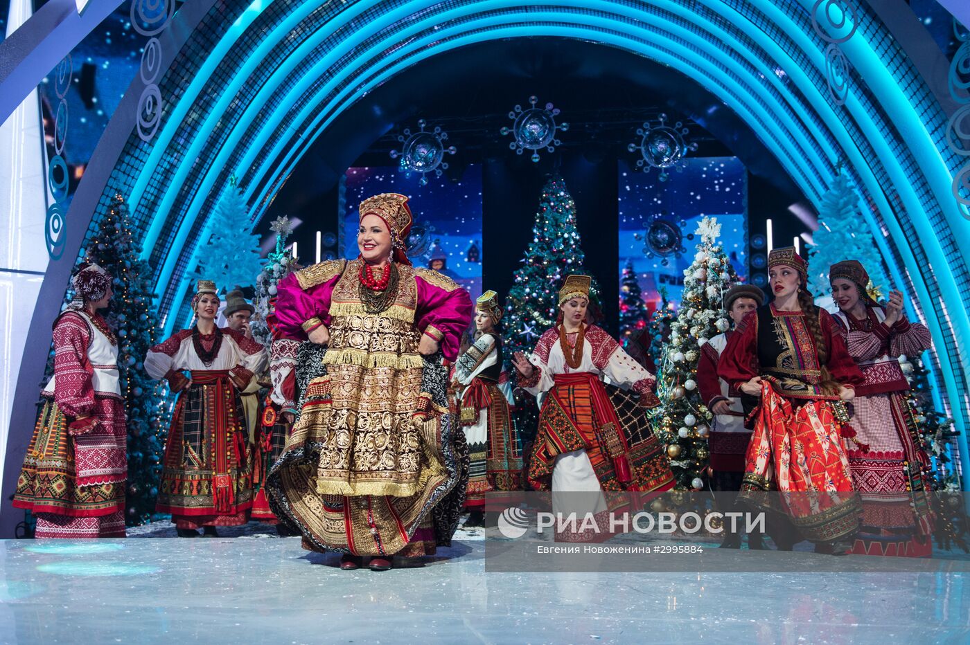 Съемки новогодней программы на Первом канале