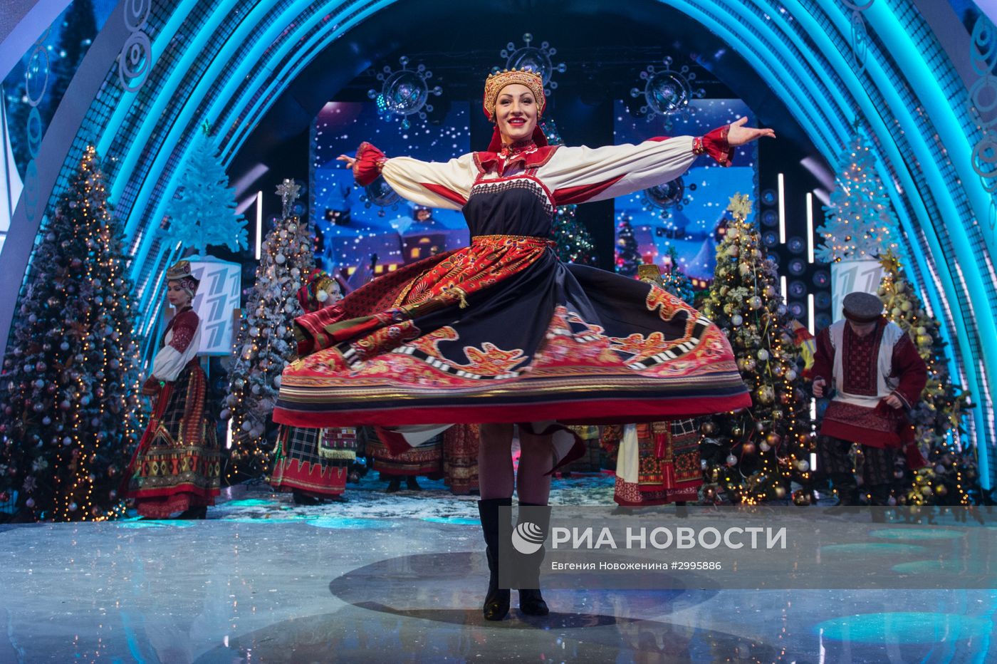 Съемки новогодней программы на Первом канале
