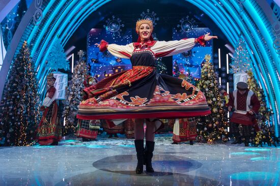 Съемки новогодней программы на Первом канале