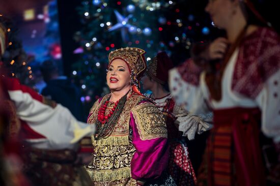 Съемки новогодней программы на Первом канале