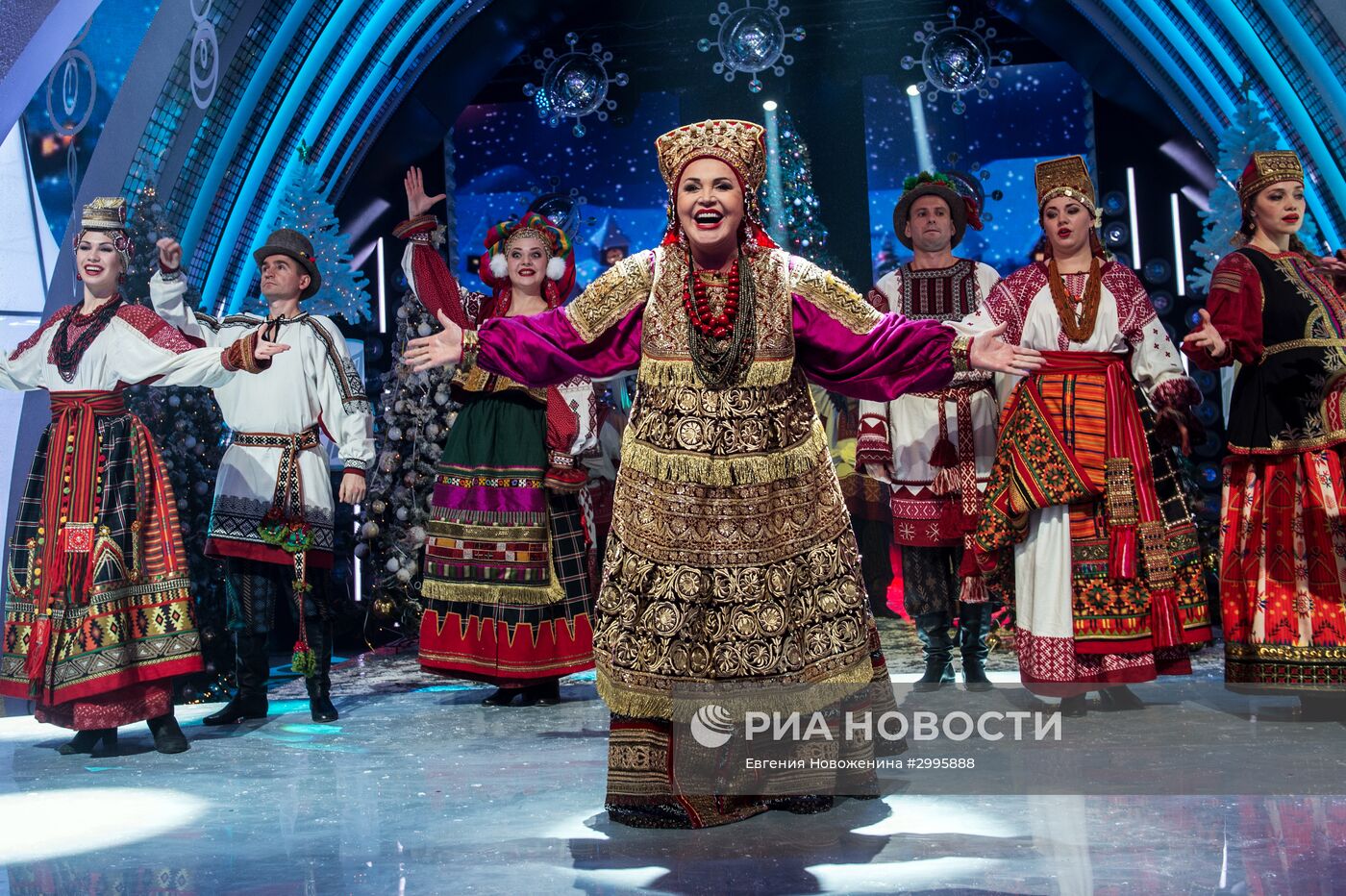 Съемки новогодней программы на Первом канале