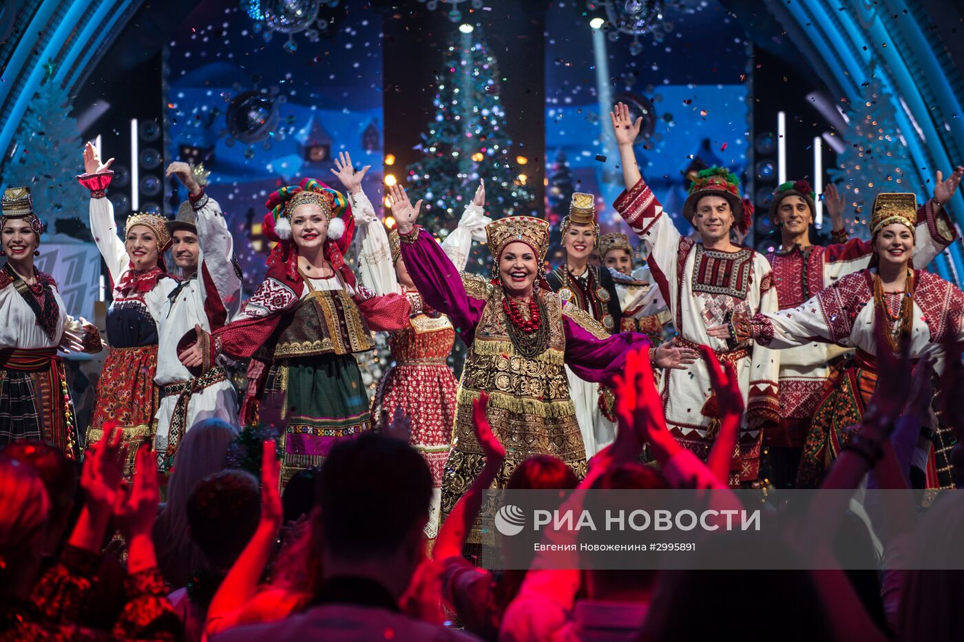 Съемки новогодней программы на Первом канале