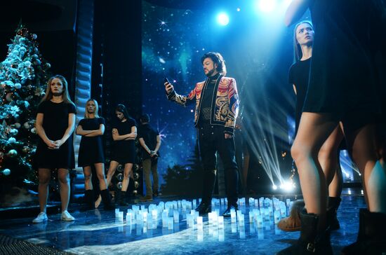 Съемки новогодней программы на Первом канале