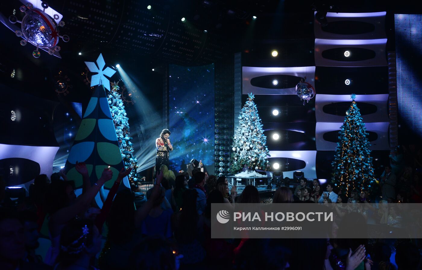 Съемки новогодней программы на Первом канале