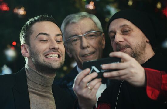 Съемки новогодней программы на Первом канале