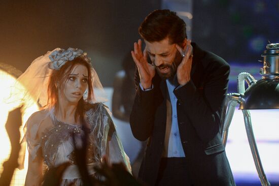 Съемки новогодней программы на Первом канале