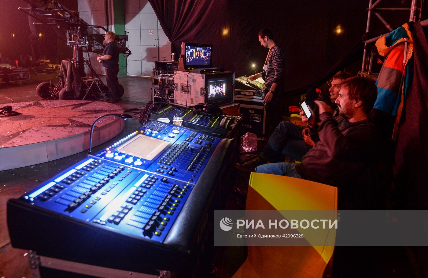 Съемки новогодней программы на Первом канале