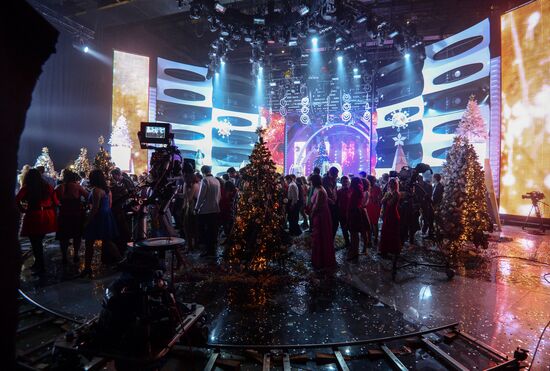 Съемки новогодней программы на Первом канале