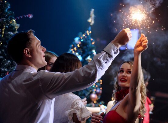 Съемки новогодней программы на Первом канале