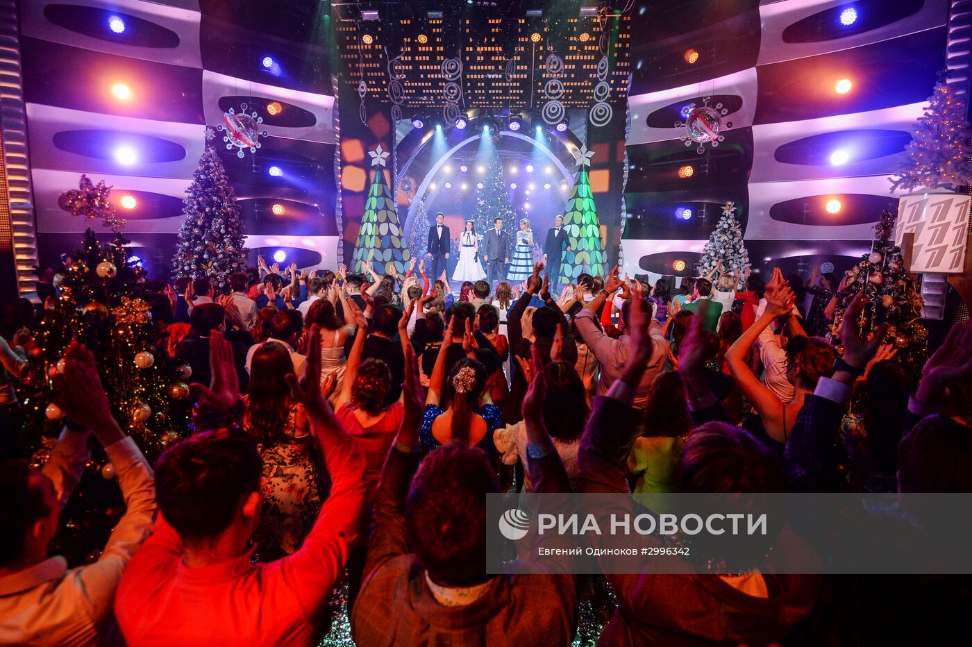 Съемки новогодней программы на Первом канале