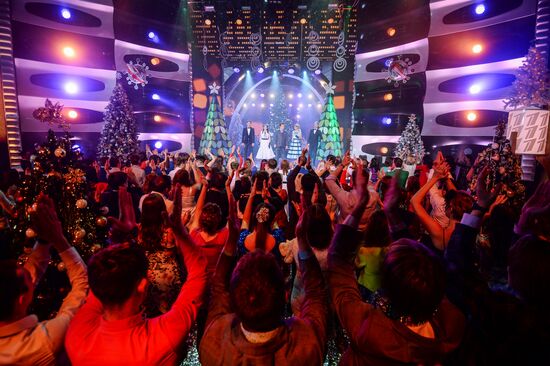 Съемки новогодней программы на Первом канале