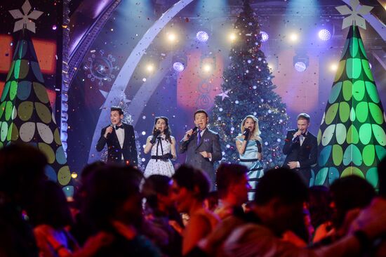 Съемки новогодней программы на Первом канале