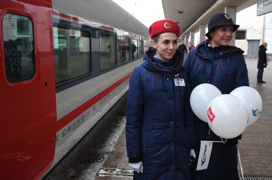 Первый рейс нового международного поезда Swift сообщением Москва - Берлин