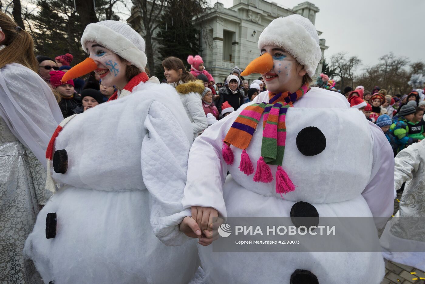 Парад Дедов Морозов в Крыму