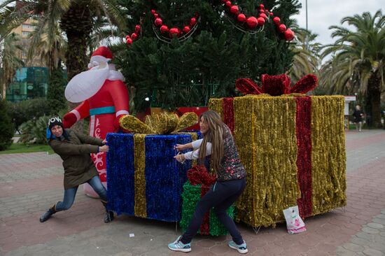 Новогоднее убранство в Сочи