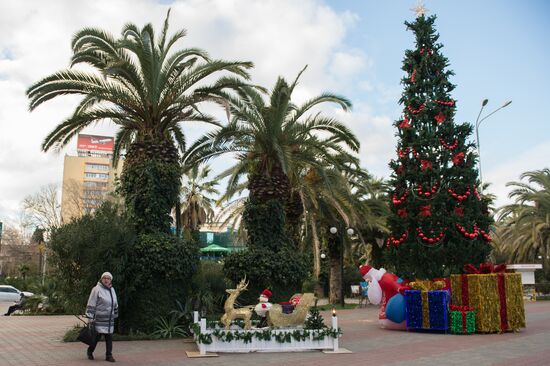 Новогоднее убранство в Сочи