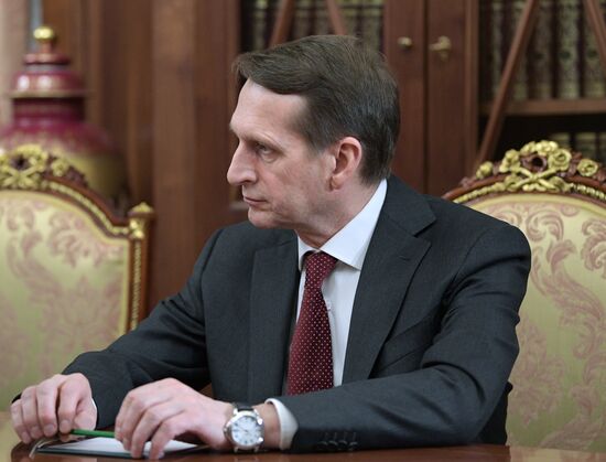 Президент РФ В. Путин провел совещание с главой МИД РФ, директором СВР и главой ФСБ