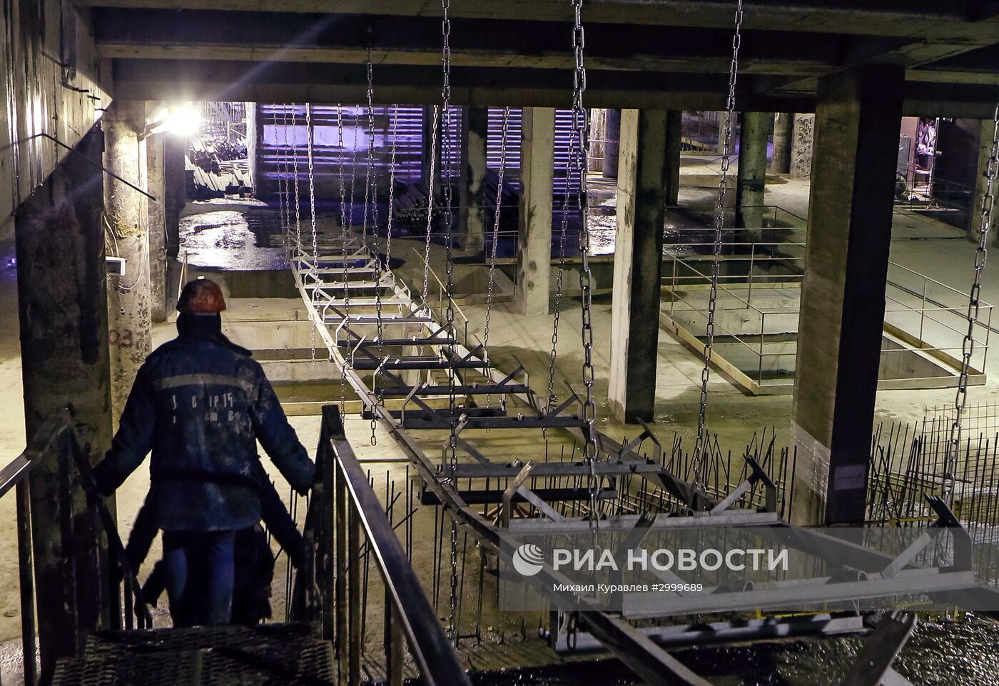 Строительство станции метро "Новокрестовская" в Санкт-Петербурге