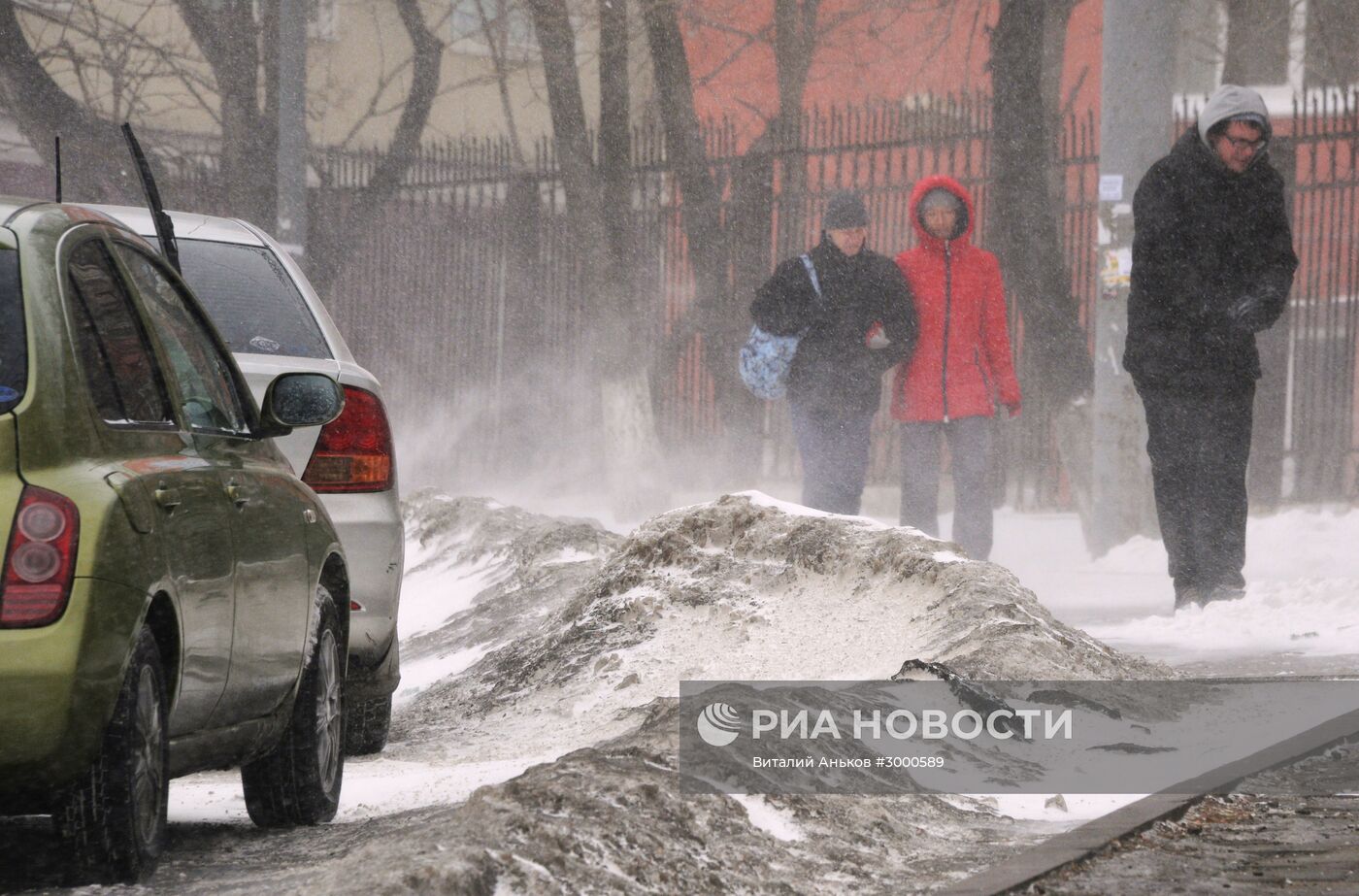 Снегопад во Владивостоке