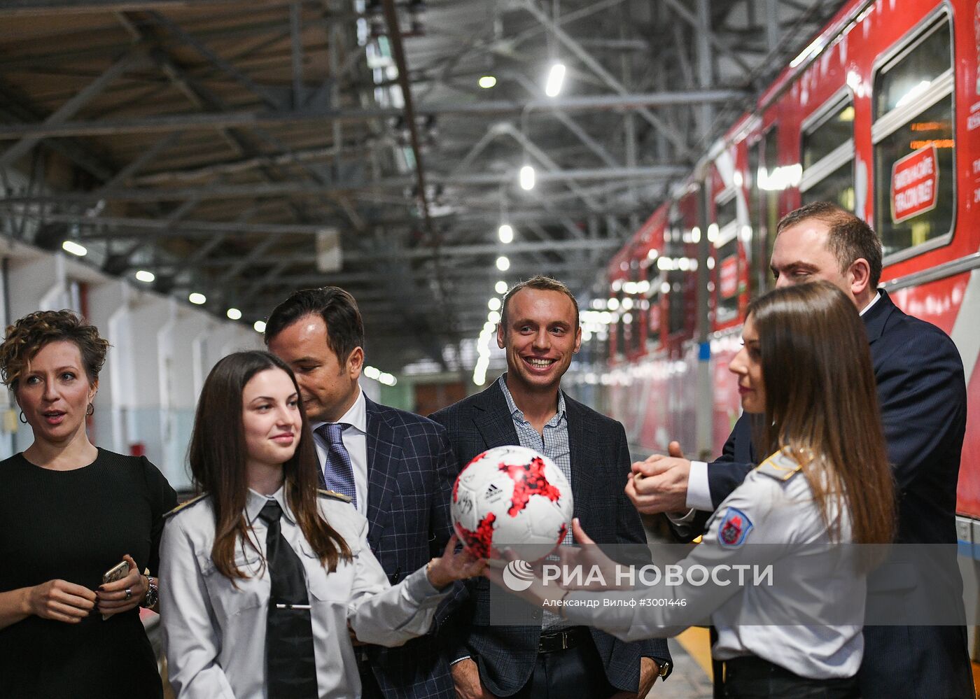 Запуск поезда метро, посвящённого Кубку конфедераций FIFA 2017