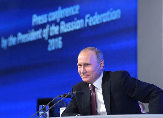Двенадцатая ежегодная большая пресс-конференция президента РФ Владимира Путина