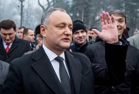 Инаугурация избранного президента Молдавии Игоря Додона
