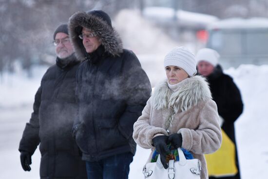 Аномальные морозы в Томске