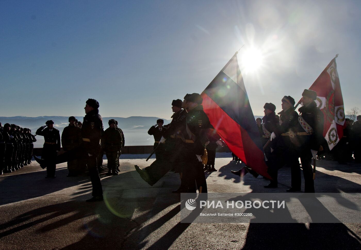 Принятие присяги призывниками национальной гвардии РФ в Крыму