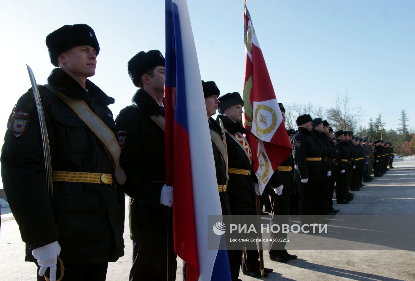 Принятие присяги призывниками национальной гвардии РФ в Крыму