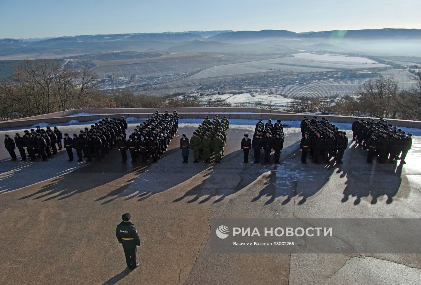 Принятие присяги призывниками национальной гвардии РФ в Крыму
