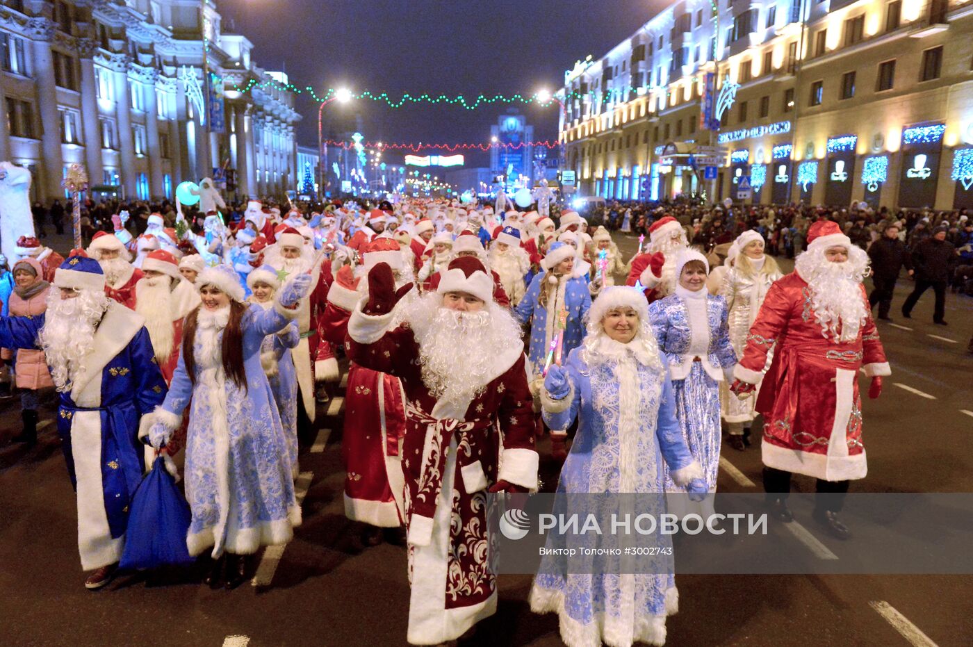 Парад Дедов Морозов в Минске