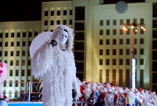 Парад Дедов Морозов в Минске