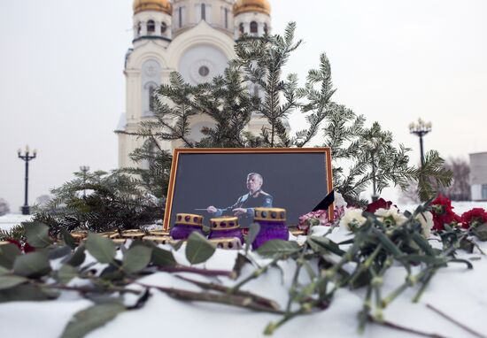 Акция памяти по погибшим в авиакатастрофе в Сочи