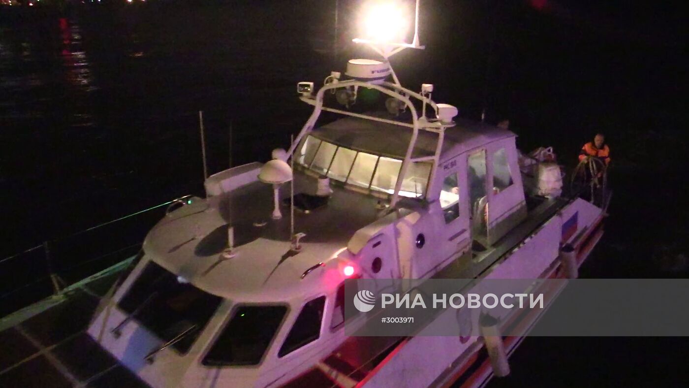 Поисковые работы в акватории Черного моря в районе крушения самолета ТУ-154