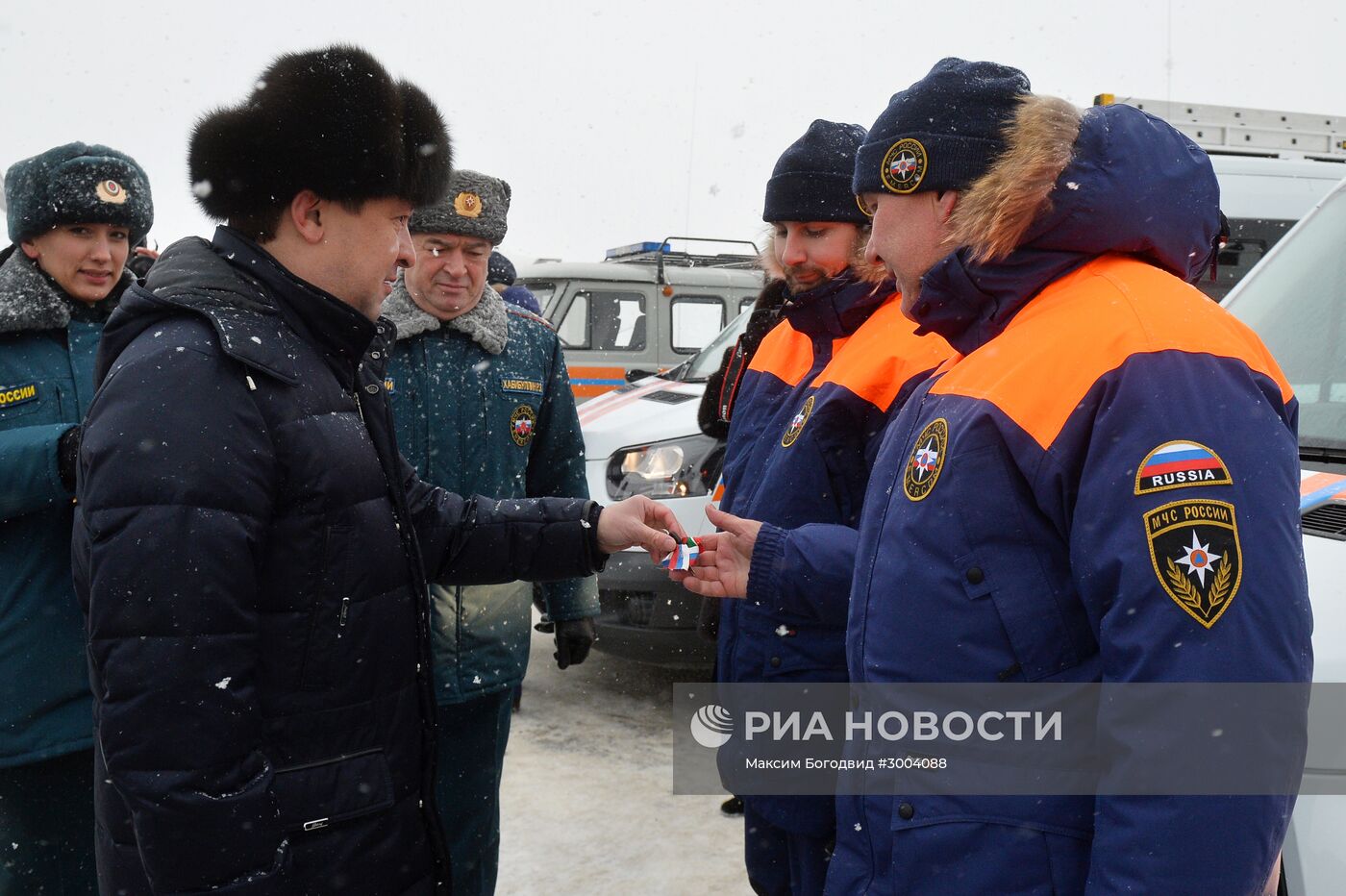 Передача техники пожарно-спасательным подразделениям МЧС РФ в Казани