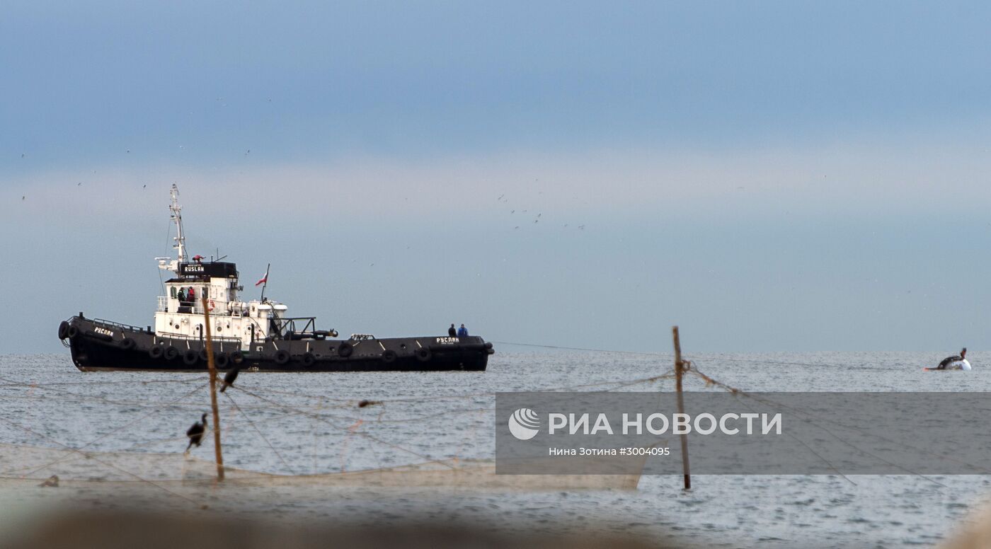 Поисковые работы в акватории Черного моря в районе крушения самолета ТУ-154