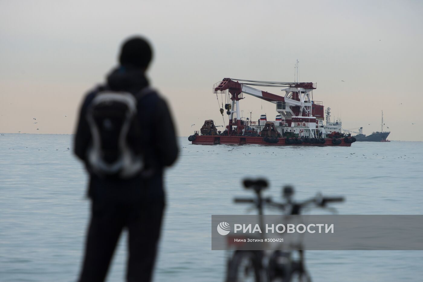 Поисковые работы в акватории Черного моря в районе крушения самолета ТУ-154