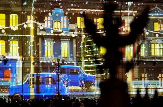 Новогоднее мультимедийное шоу световых технологий в Санкт-Петербурге